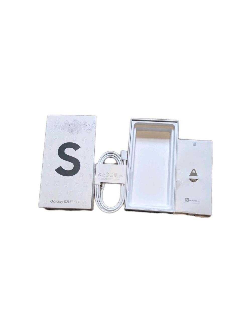 Samsung Galaxy S21 FE 5G Empty Box Retail Box With Charger And Sim Tool